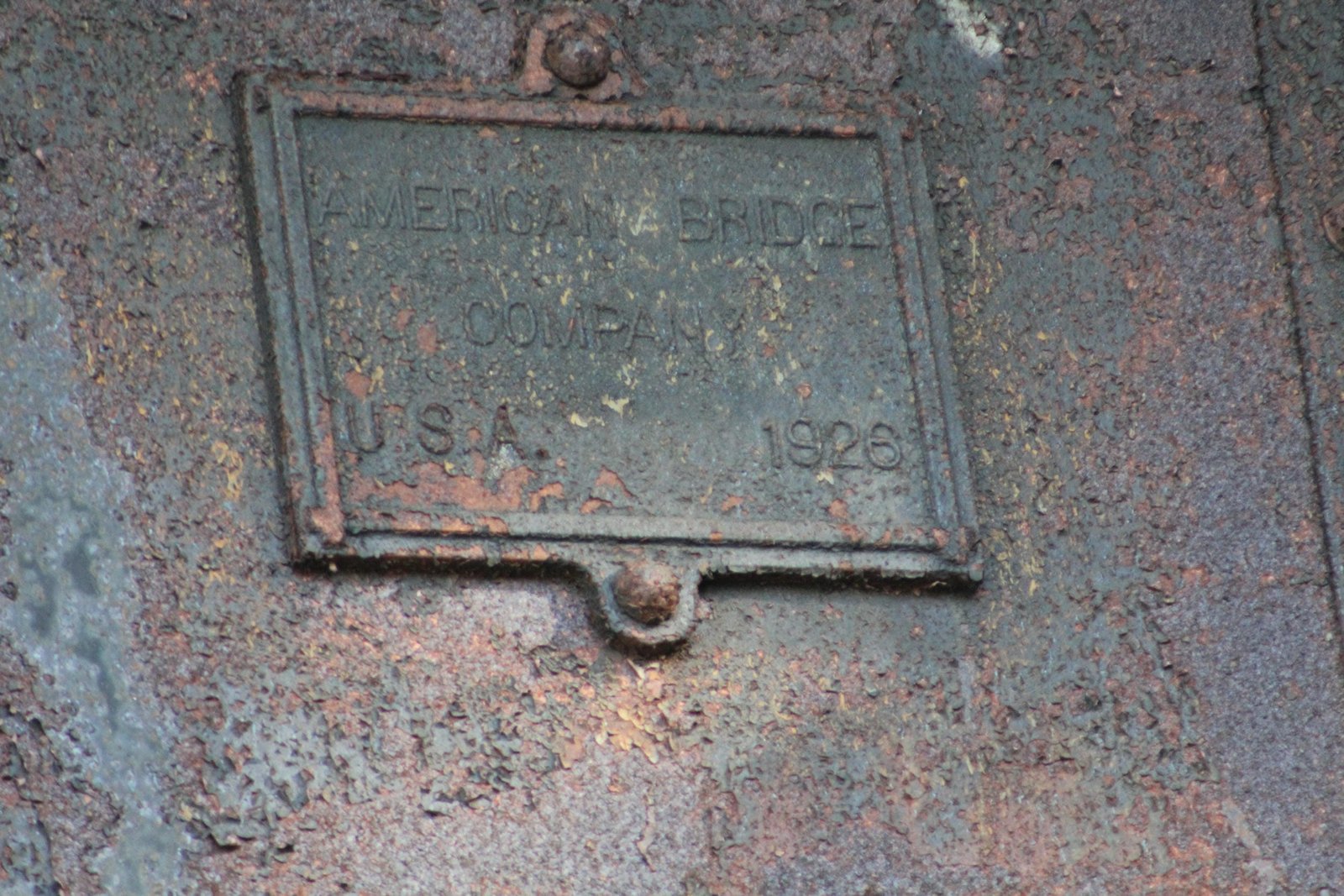 Plaque on south span